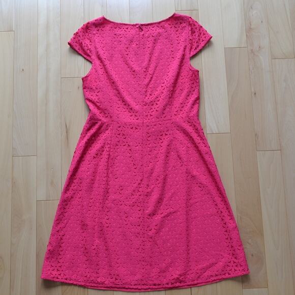 J Crew Pink Midi Dress Fit and Flare Size 10 - Picture 4 of 4